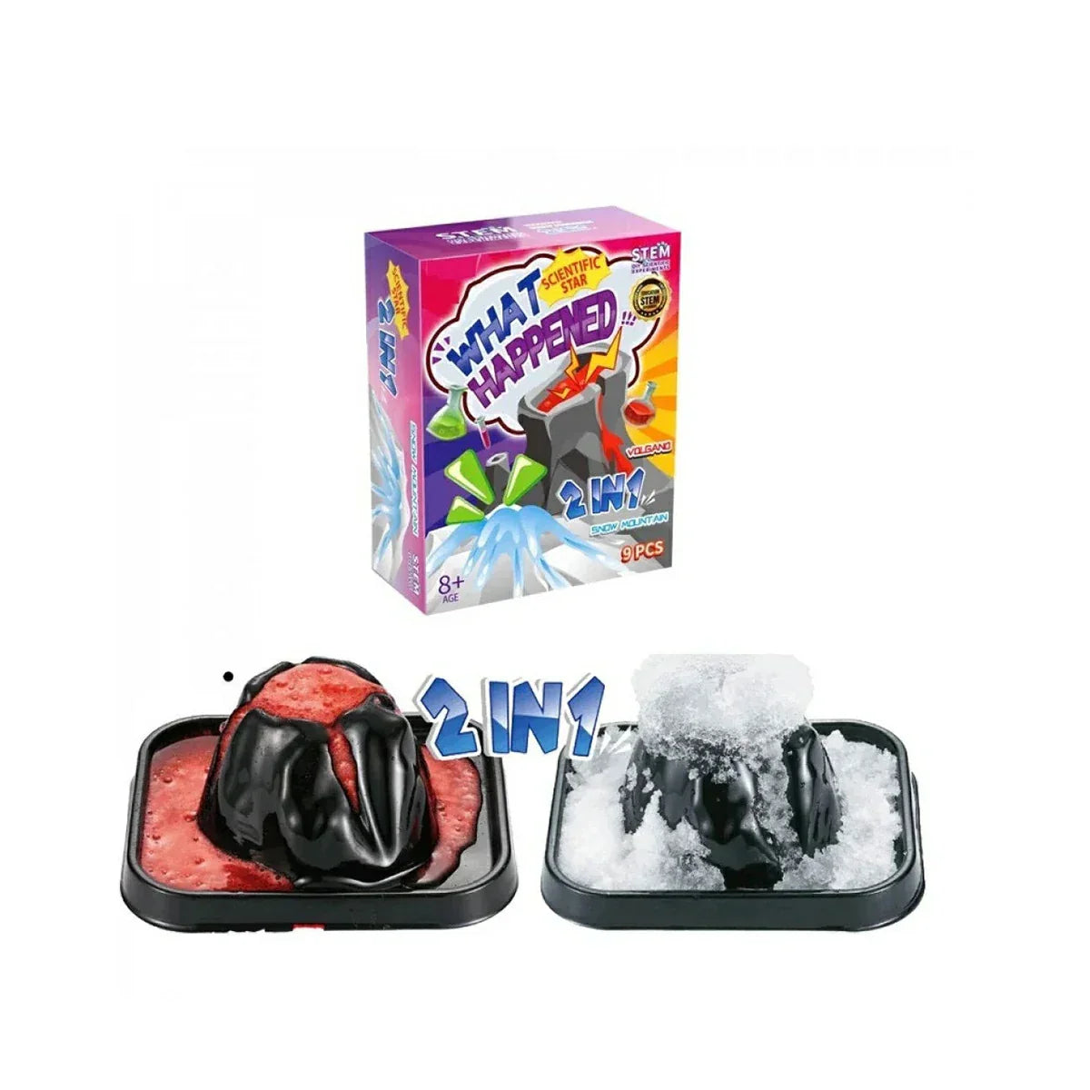 DIY 2IN1 VOLCANO SCIENTIFIC EXPERIMENT SET - 9PCS