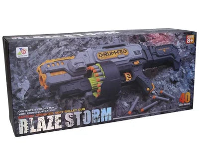 Drum-Fed Foam Bullet Machine Gun with Rechargeable Battery