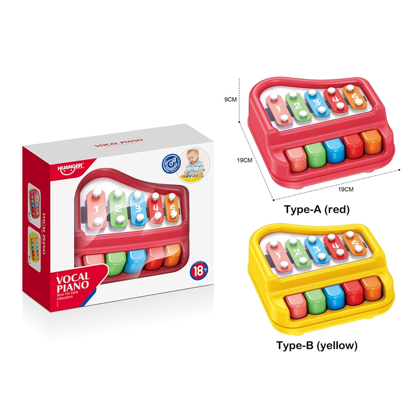 5-Keys Children’s Xylophone Toy – Musical Learning Instrument, 2 Colours Mix