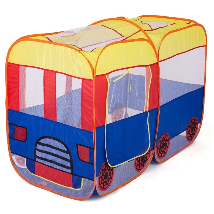 Double Size Pop Up Bus Themed Tent House For Kids
