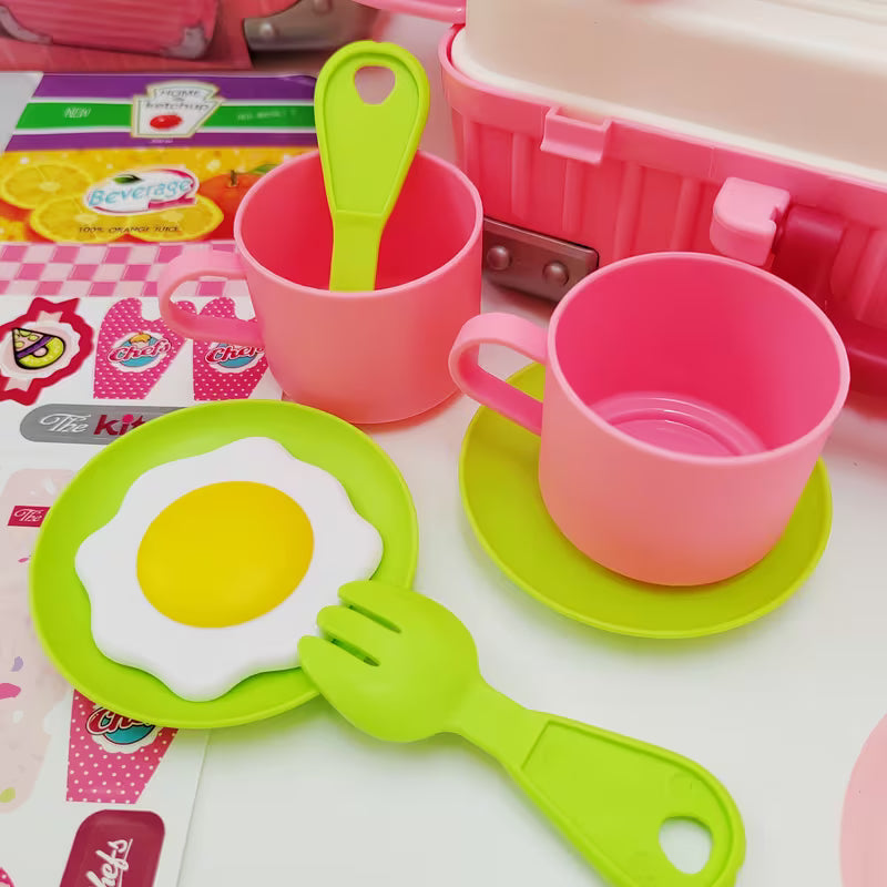 KITCHEN SET, PINK, CARD