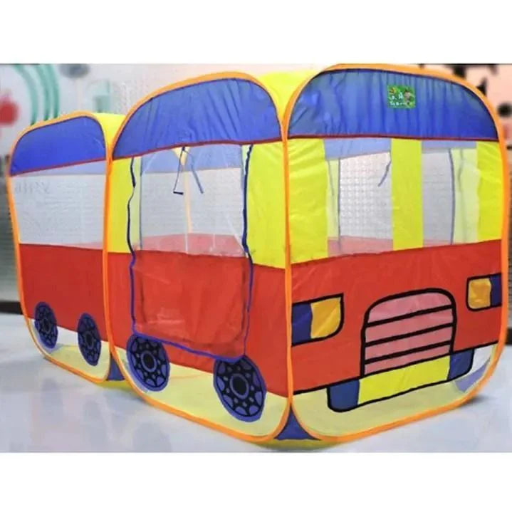 Double Size Pop Up Bus Themed Tent House For Kids