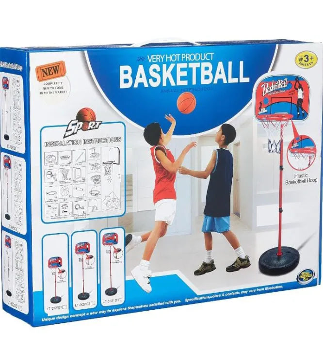 Kids Adjustable Basketball Hoop Set with Ball – Indoor & Outdoor Play (15 cm Hoop)