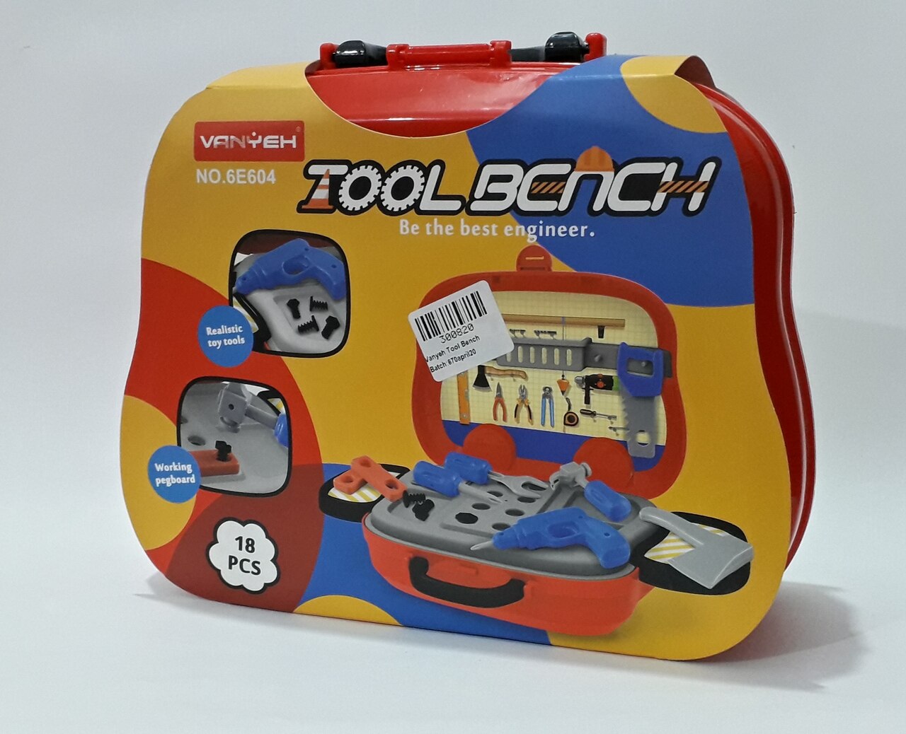 Kids Tool Bench Play Set – Portable Hand Tool Case DIY Pretend Role Play Toy for Children