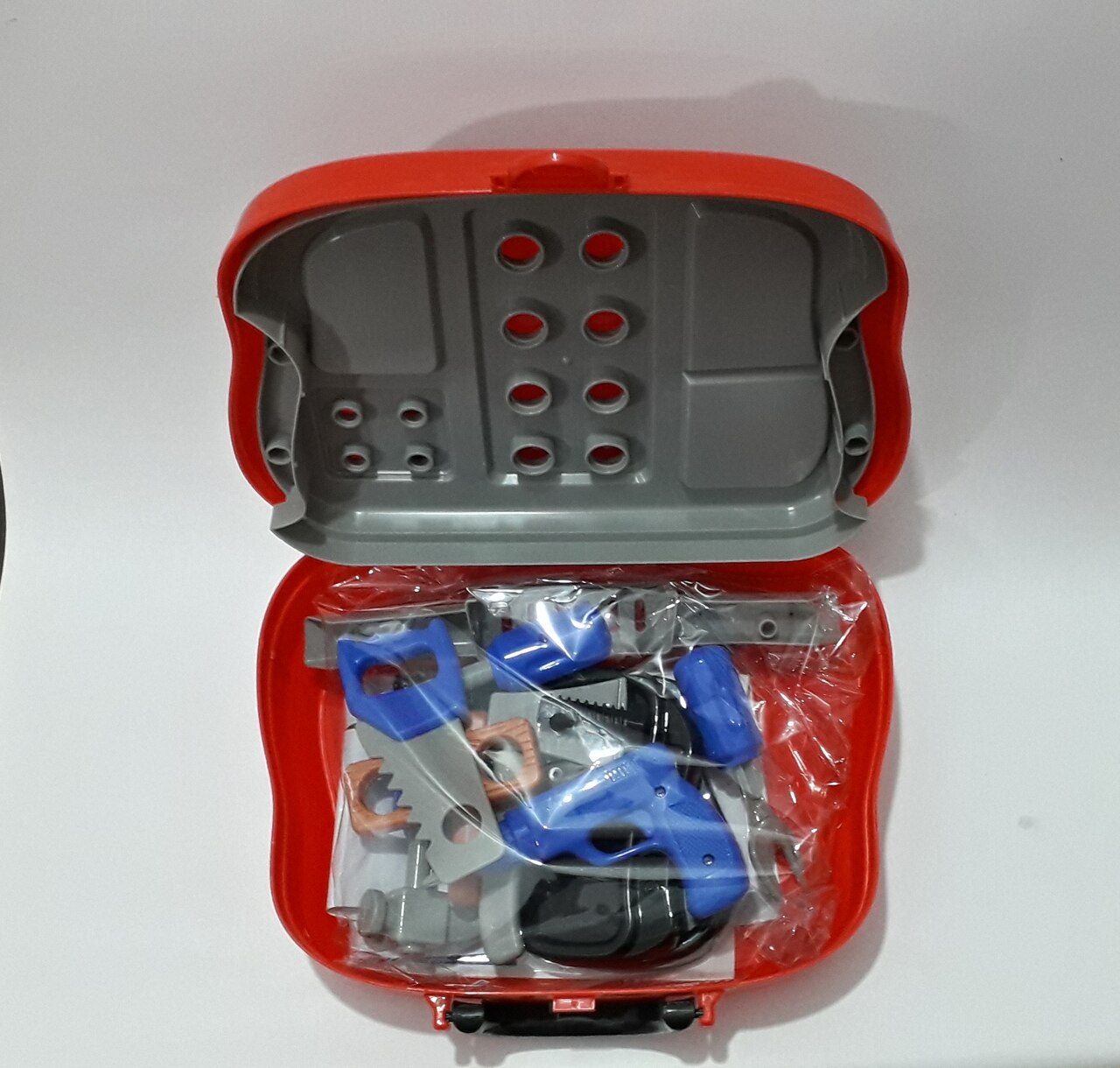 Kids Tool Bench Play Set – Portable Hand Tool Case DIY Pretend Role Play Toy for Children