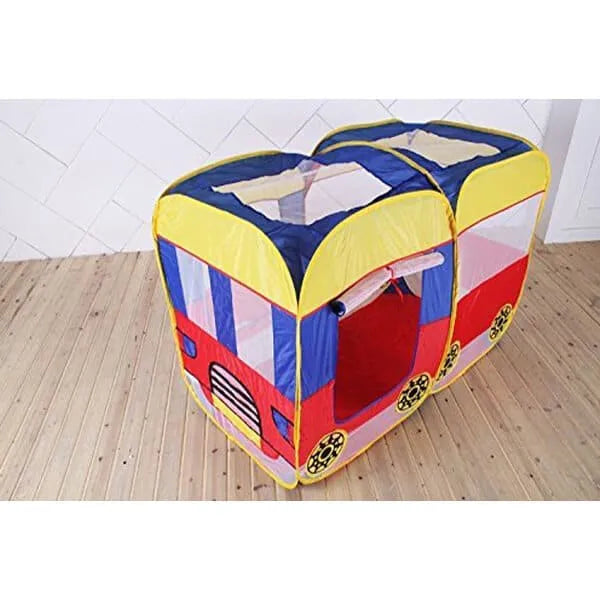 Double Size Pop Up Bus Themed Tent House For Kids