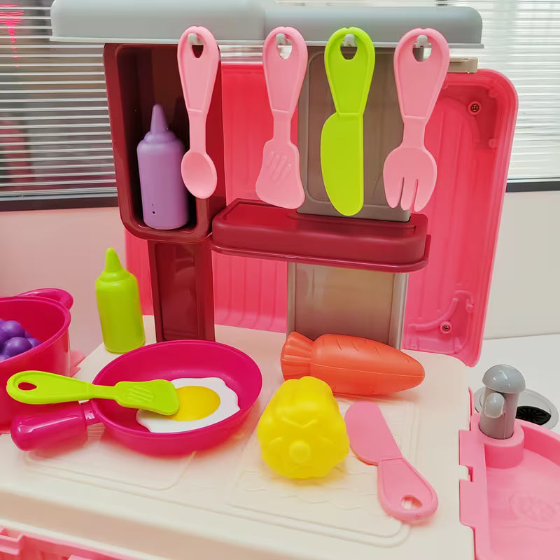 KITCHEN SET, PINK, CARD