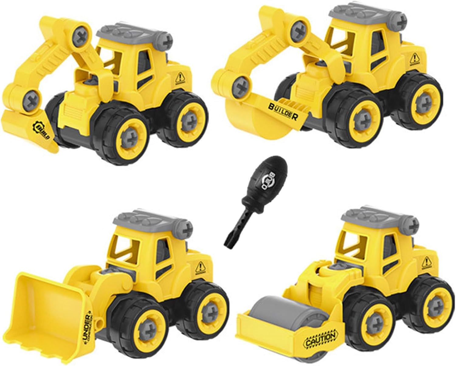 Kids Take-Apart Construction Truck Toy Set with Screwdriver (3+)