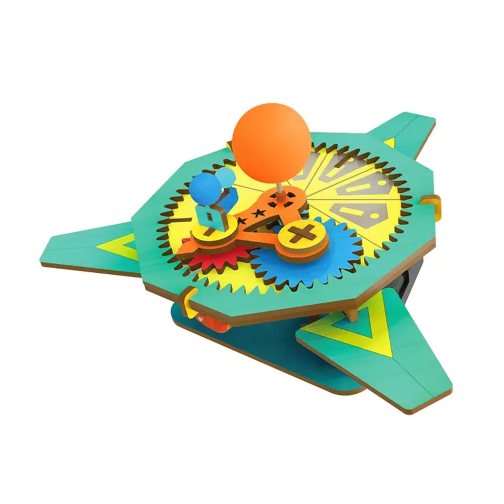 STEAM Science Experiment Kit 4-in-1 – Electricity Powered DIY Building Set with Space Carousel, Sun-Earth-Moon System, Ferris Wheel & UFO Lamp