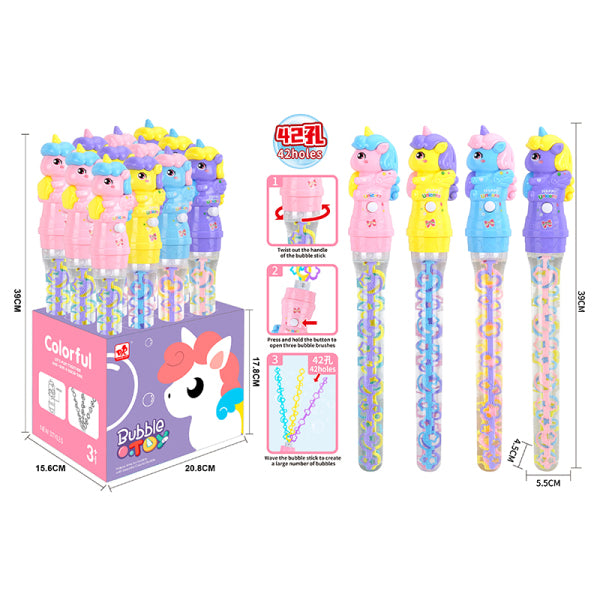 Kids Bubble Stick Set – 12PCS Display Box (4 Colour Assortment)