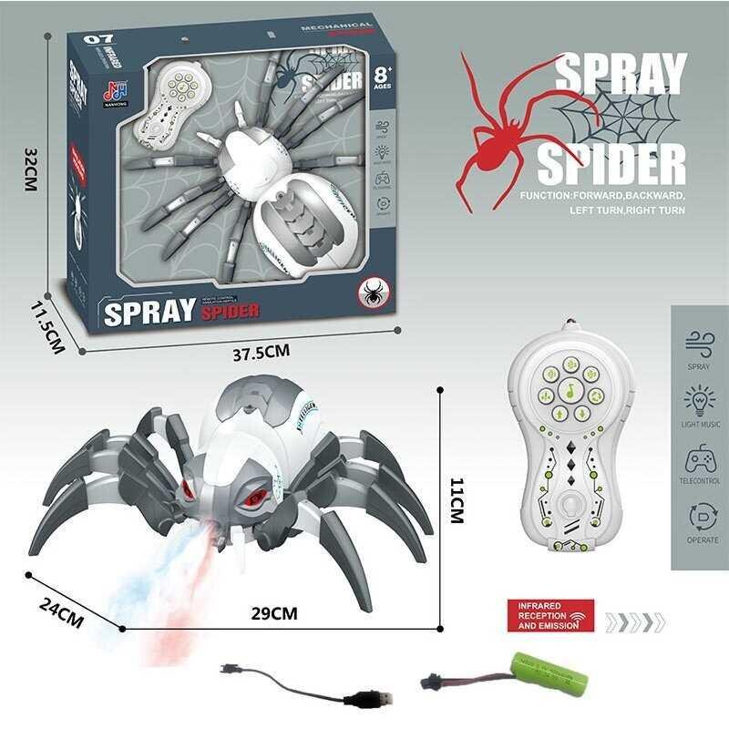 Infrared Remote Control Spider toy with spray function