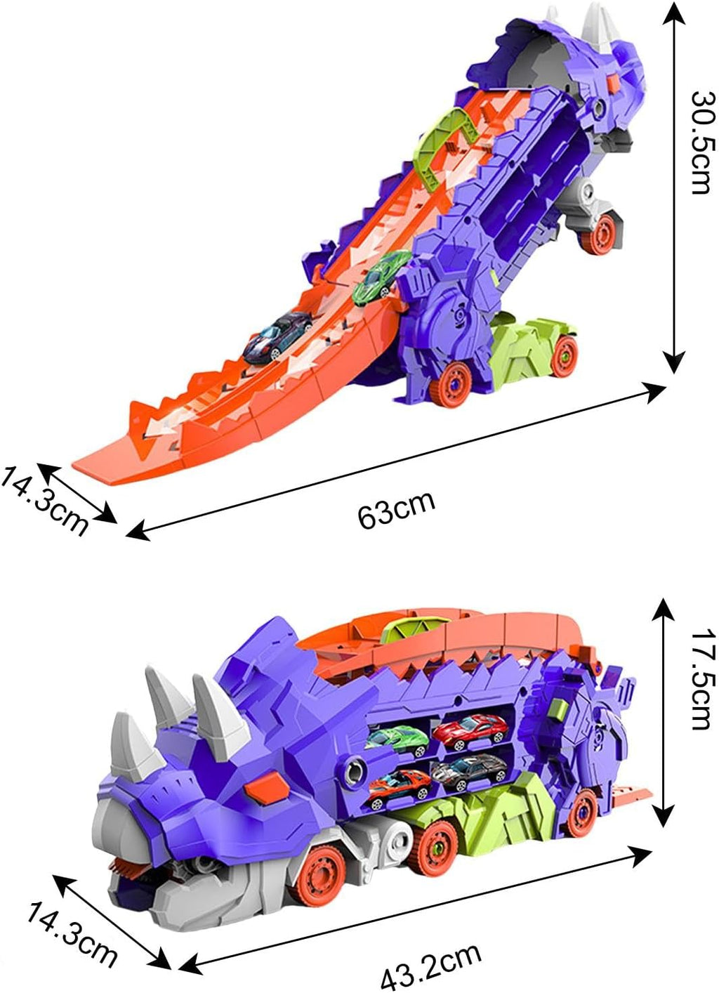 Dinosaur Transport Truck Toy – Large Dino Carrier with Figures for Kids