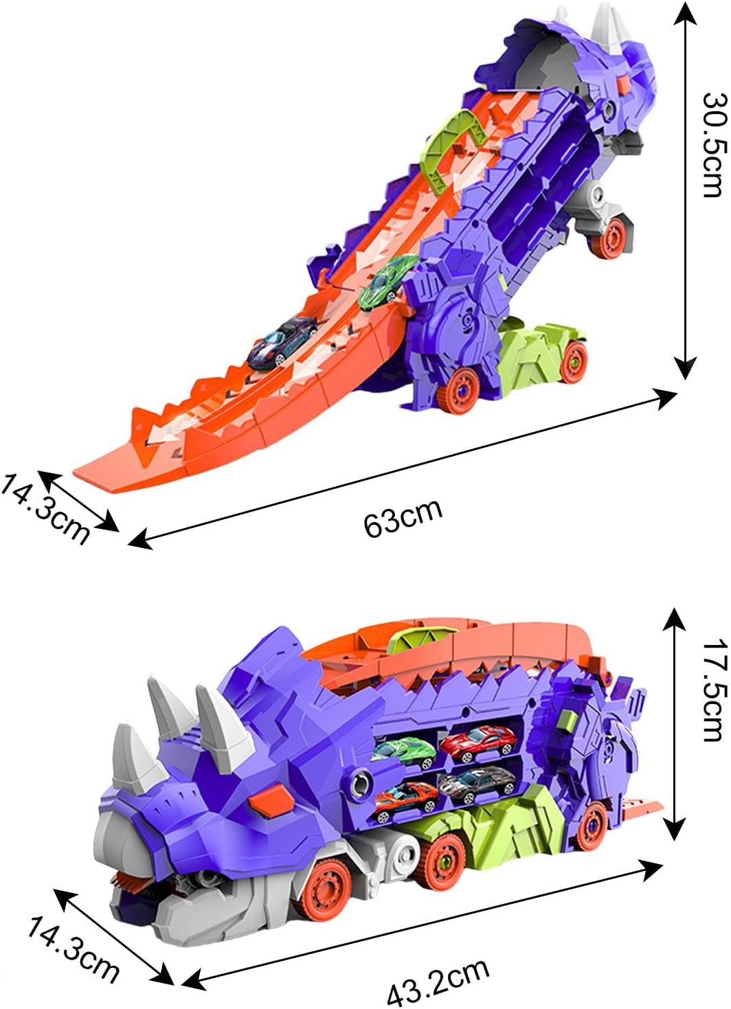 Dinosaur Transport Truck Toy – Large Dino Carrier with Figures for Kids