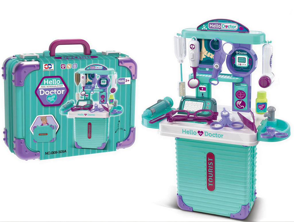 Kids Doctor Trolley Play Set – Medical Suitcase & Hospital Role Play Toy