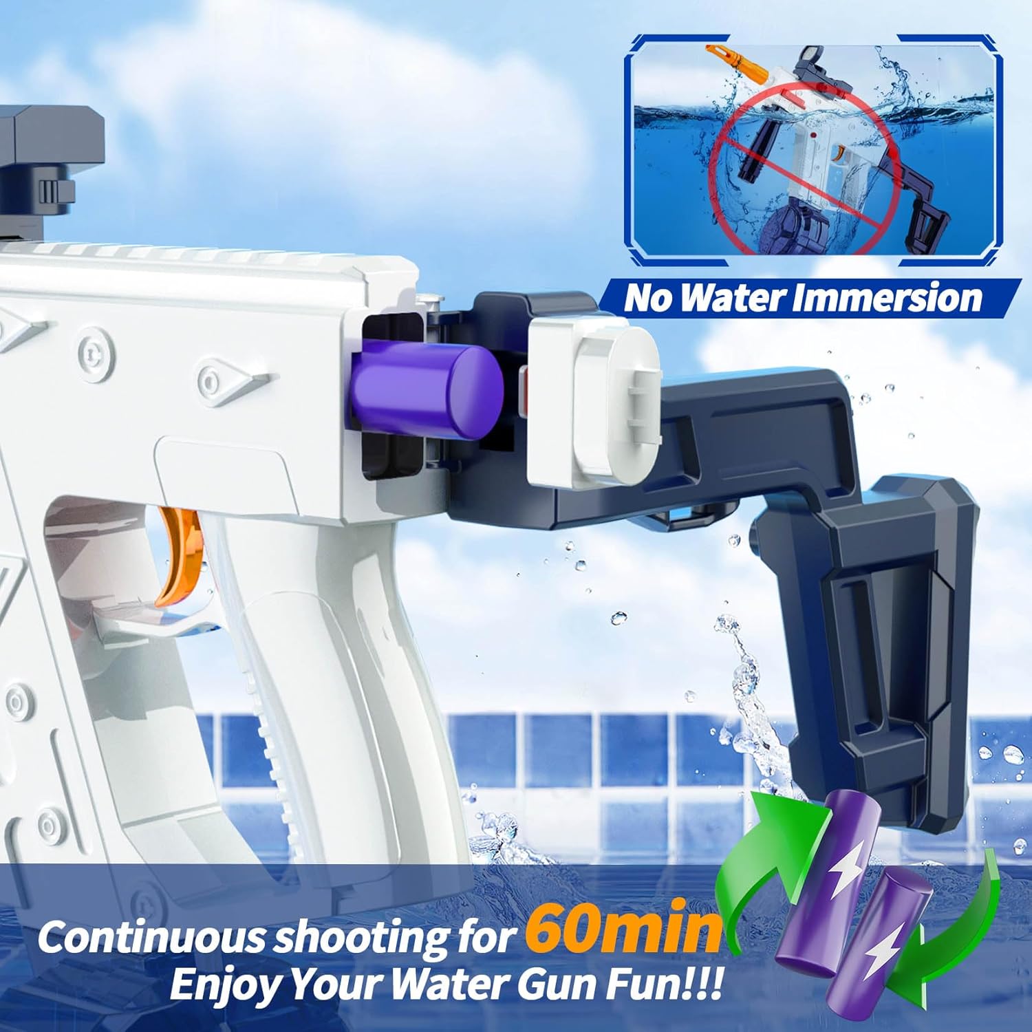 VECTOR Electric water pistol for children and adults