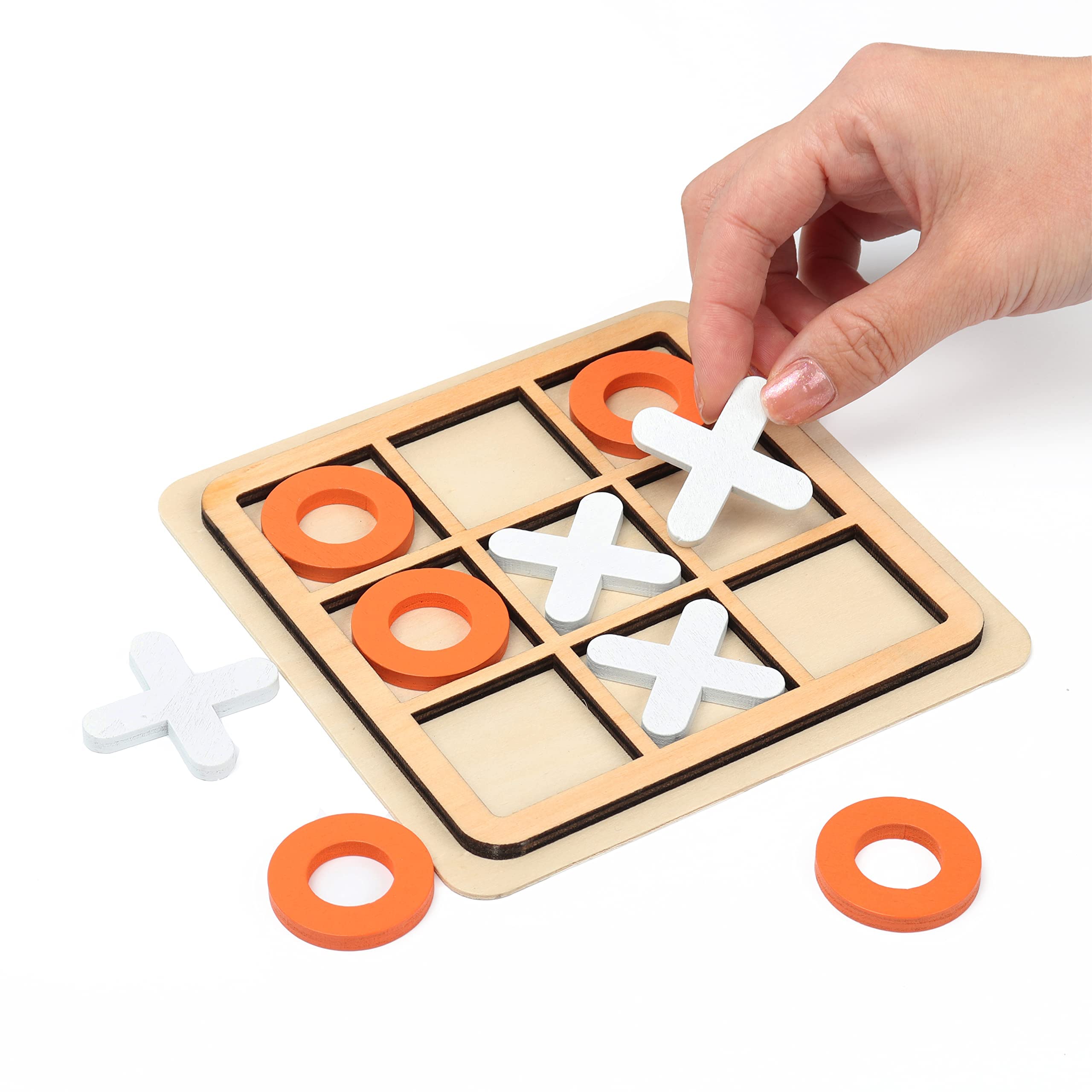 Tic Tac Toe Game Classic Mind Games for Kids Wooden