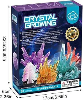 Crystal Growing Kit for Kids Science Experiments Educational Toy, 6 Different Crystal Growth Experiments