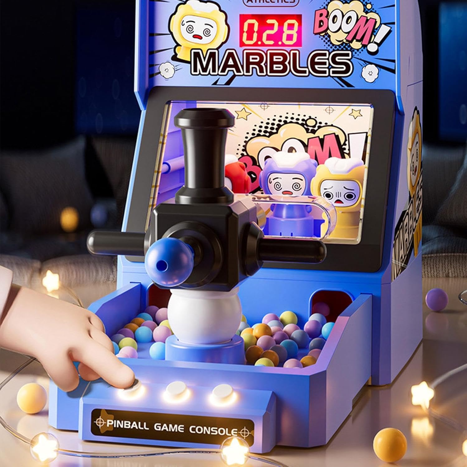 Mini Tabletop Pinball Game with Electronic Score Counter