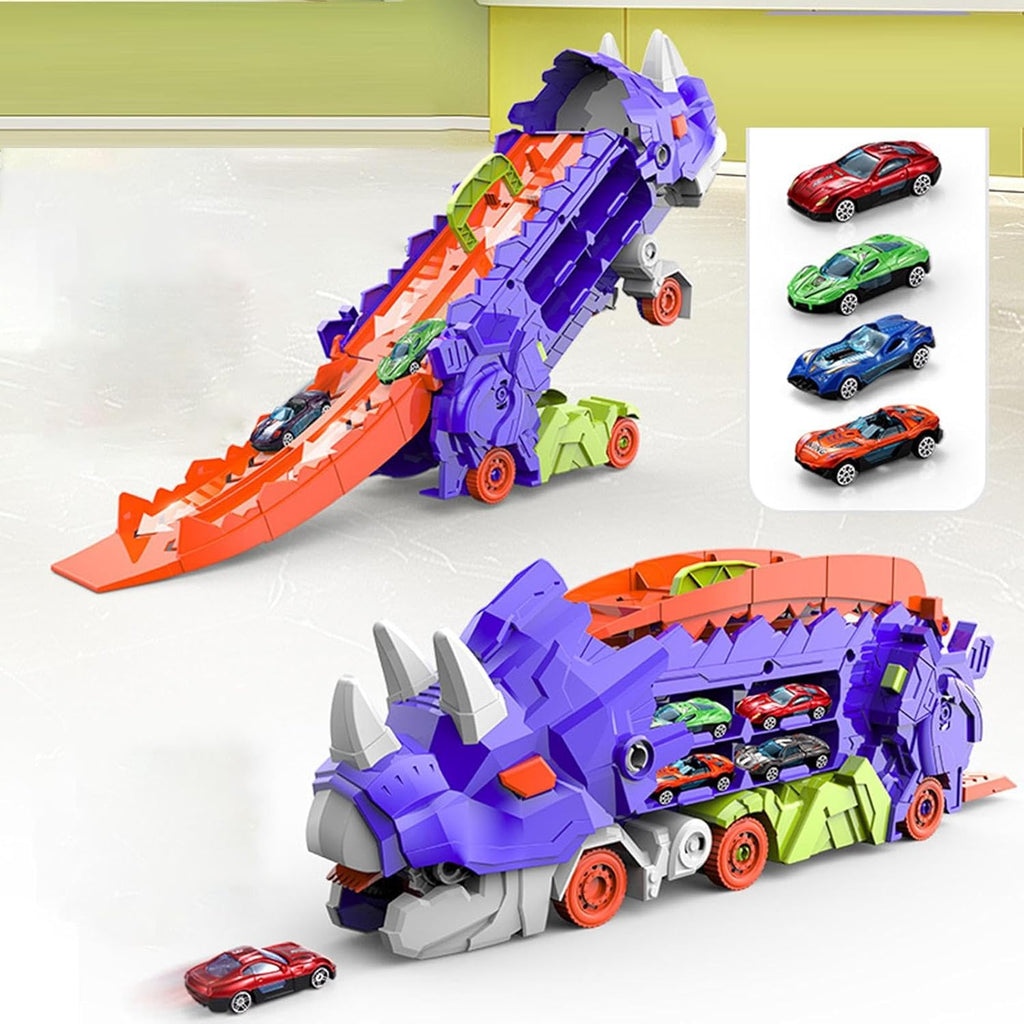 Dinosaur Transport Truck Toy – Large Dino Carrier with Figures for Kids