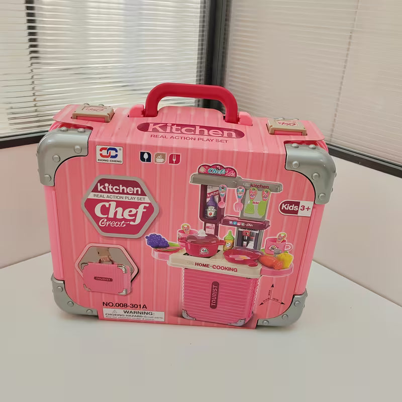 KITCHEN SET, PINK, CARD