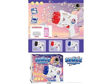 23-Hole Space Bubble Gun Toy – Multi-Bubble Blaster, 3 Colours Mixed