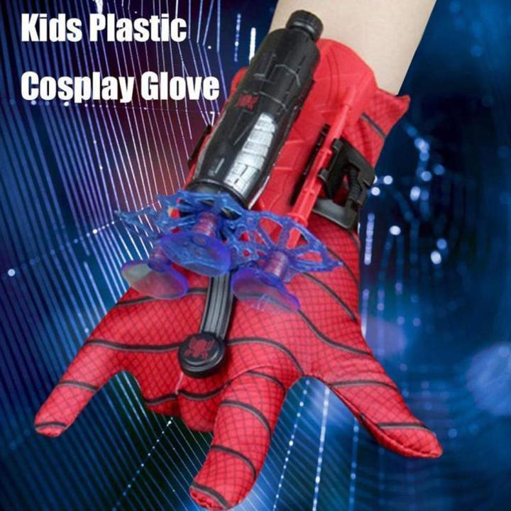 Spider-Man Web Shooter Glove Toy for Kids | Superhero Costume Launcher with Suction Webs