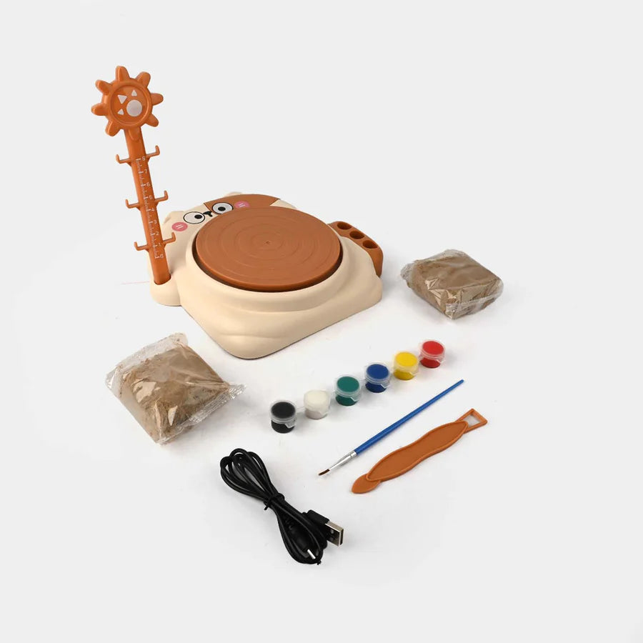 Electric Pottery Wheel Arts and Crafts Sculpting Clay Set For Kids