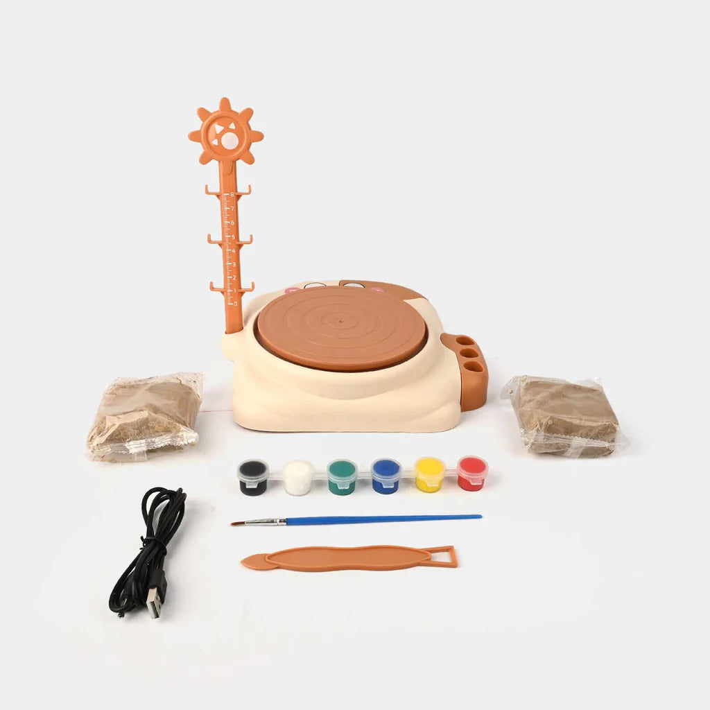 Electric Pottery Wheel Arts and Crafts Sculpting Clay Set For Kids