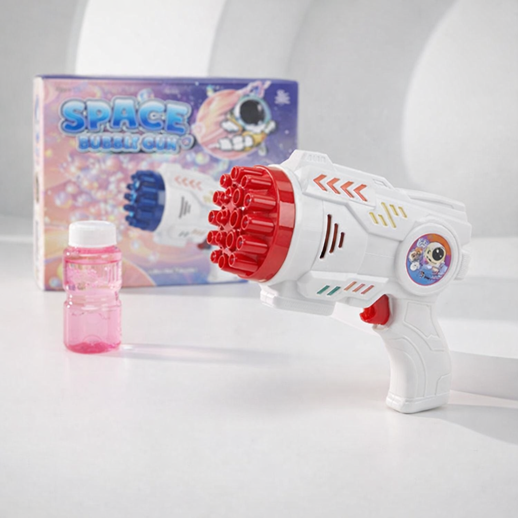 23-Hole Space Bubble Gun Toy – Multi-Bubble Blaster, 3 Colours Mixed