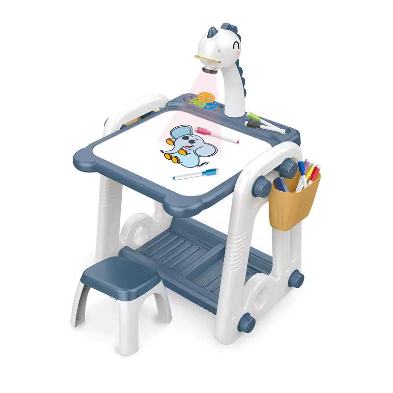 3-in-1 Kids Projection Drawing Table & Art Easel Set