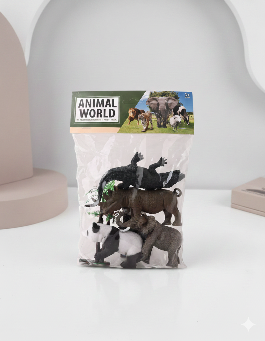 ANIMAL SET 5 & 6 PCS/PVH