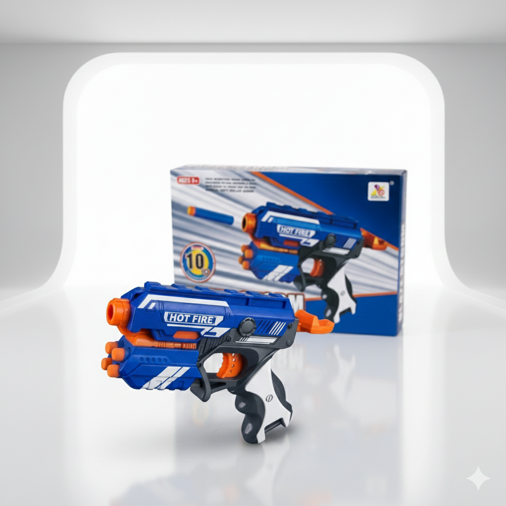 Blaze Storm Manual Soft Bullet Gun – 10 Foam Darts