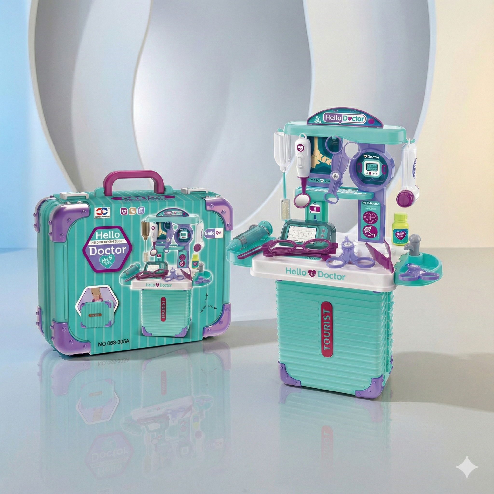 Kids Doctor Trolley Play Set – Medical Suitcase & Hospital Role Play Toy