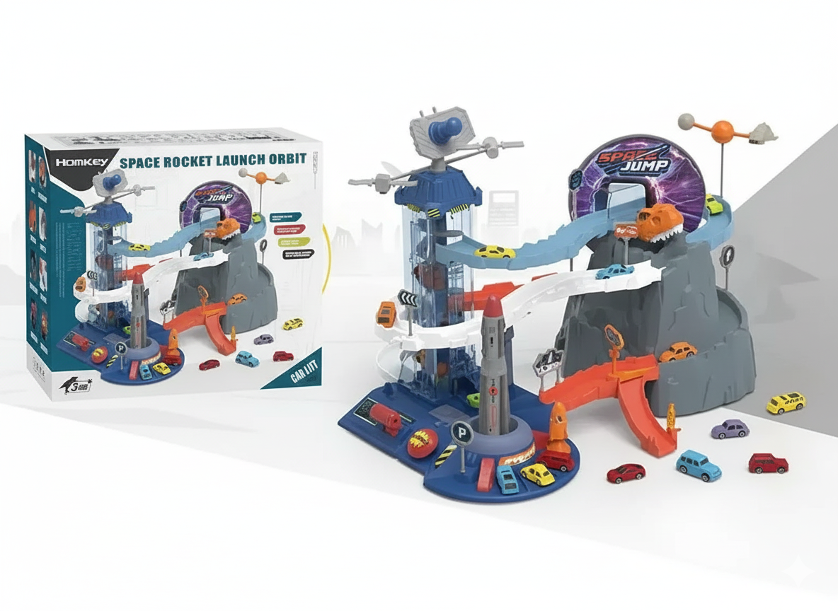 Homkey Space Jump Kids Car Parking with Lift