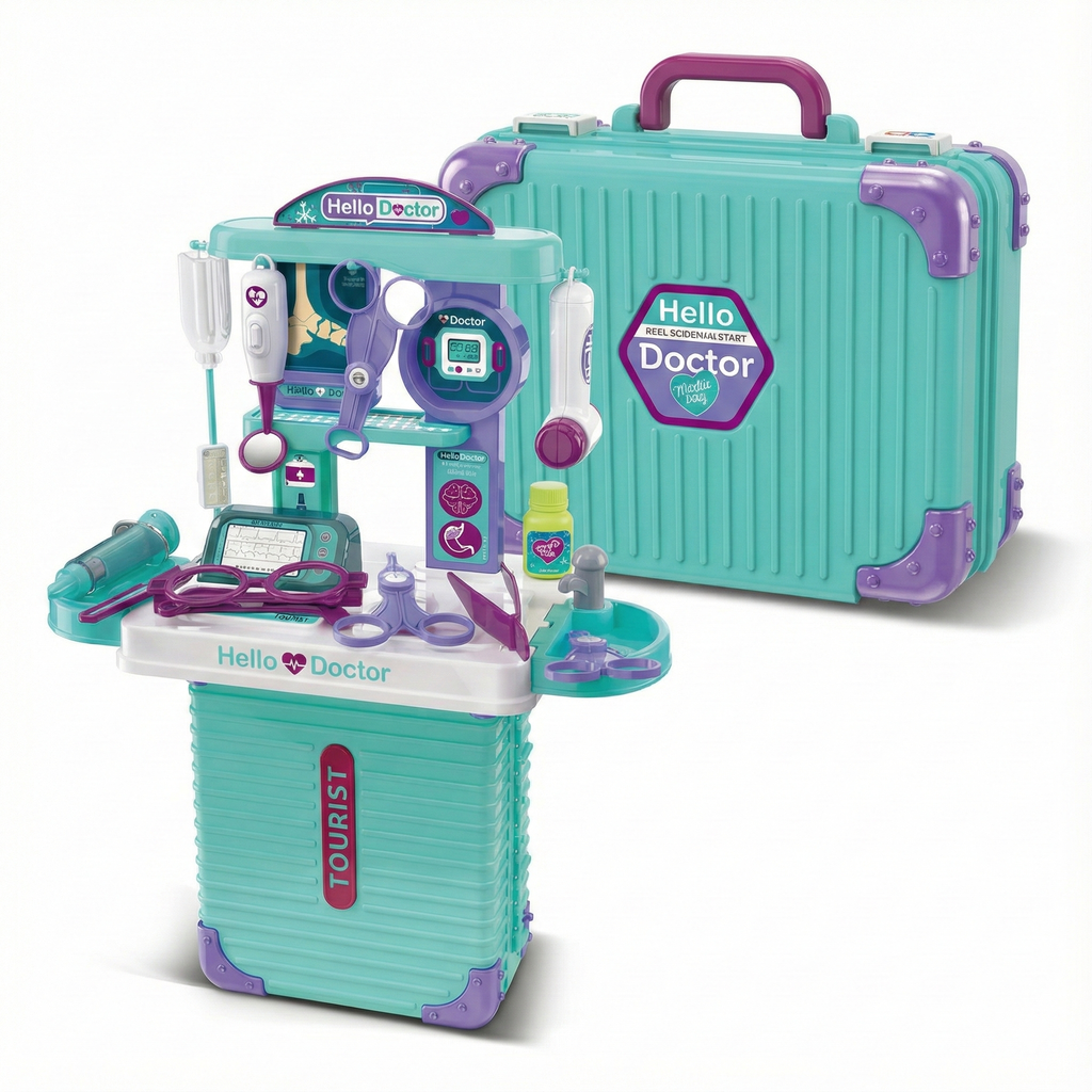 Kids Doctor Trolley Play Set – Medical Suitcase & Hospital Role Play Toy