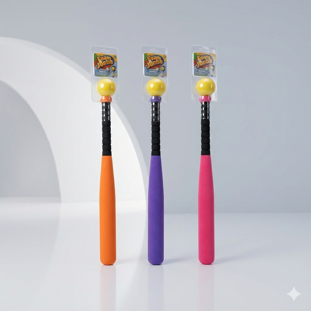 24” Solid Colour Baseball Bat – Kids Outdoor Sports Toy (Hang Card)