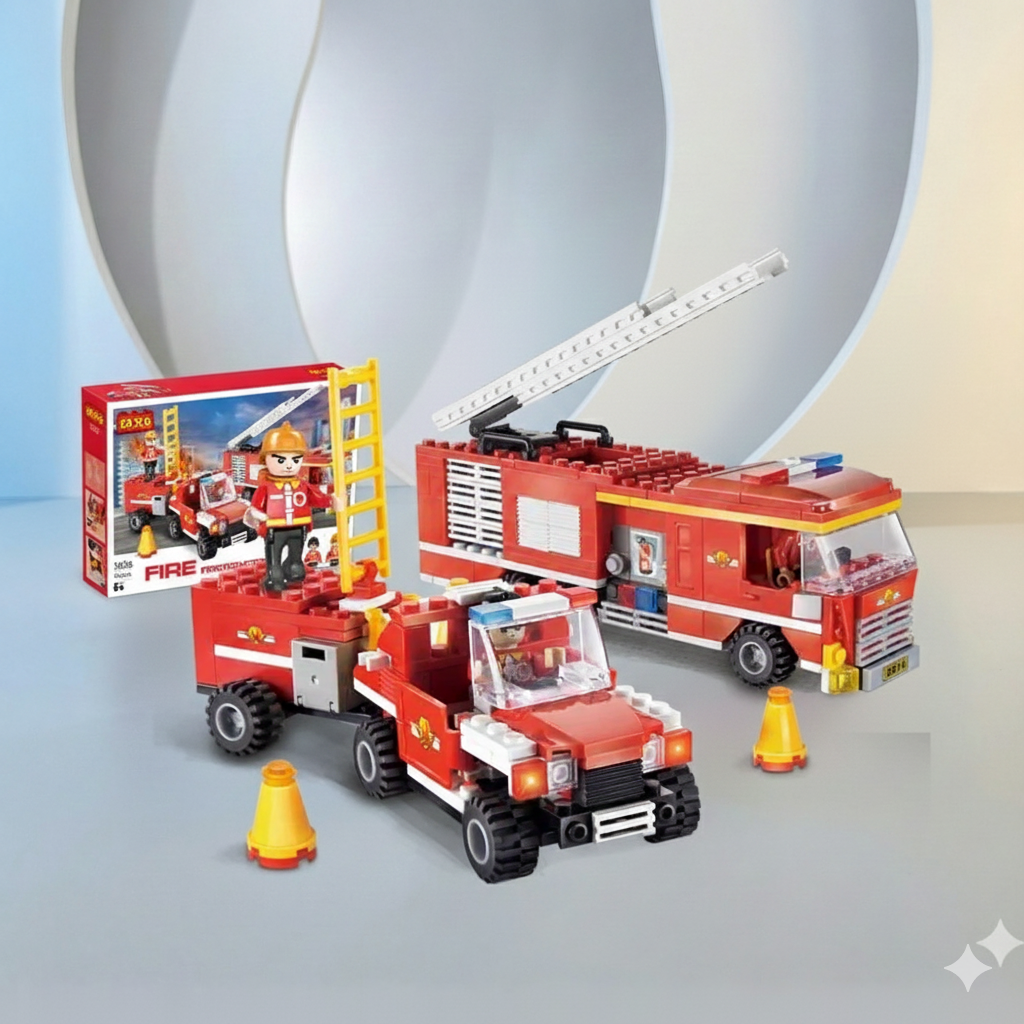 Fire Rescue Building Blocks Set