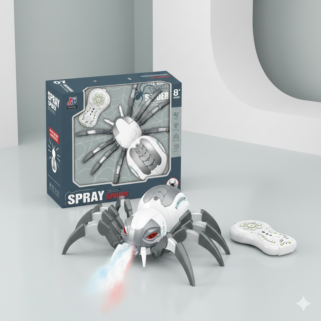 Infrared Remote Control Spider toy with spray function