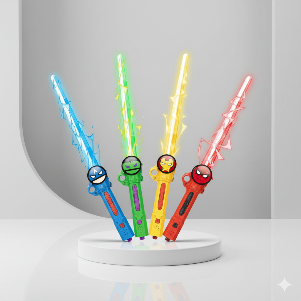 Avengers LED Sword Comic Characters Light and Music Toy for Boys