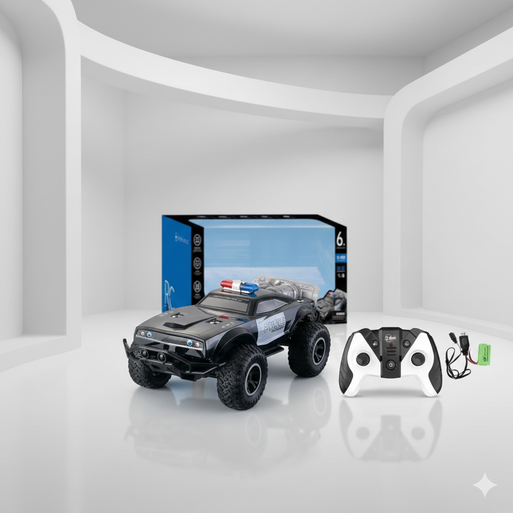 2.4G High-Speed RC Car (1:8 Scale) – Light & Sound, USB Charging