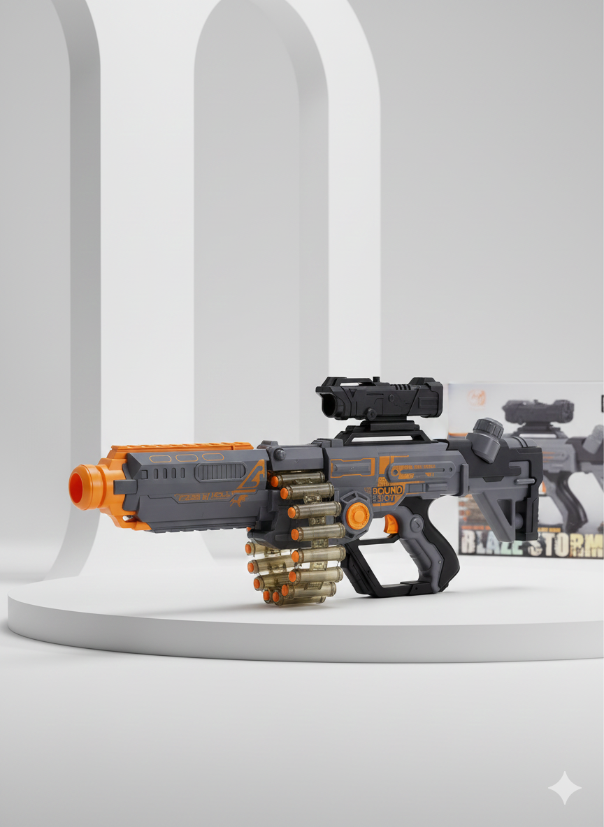 BLAZE STORM Battery powered gun with 60 soft bullets