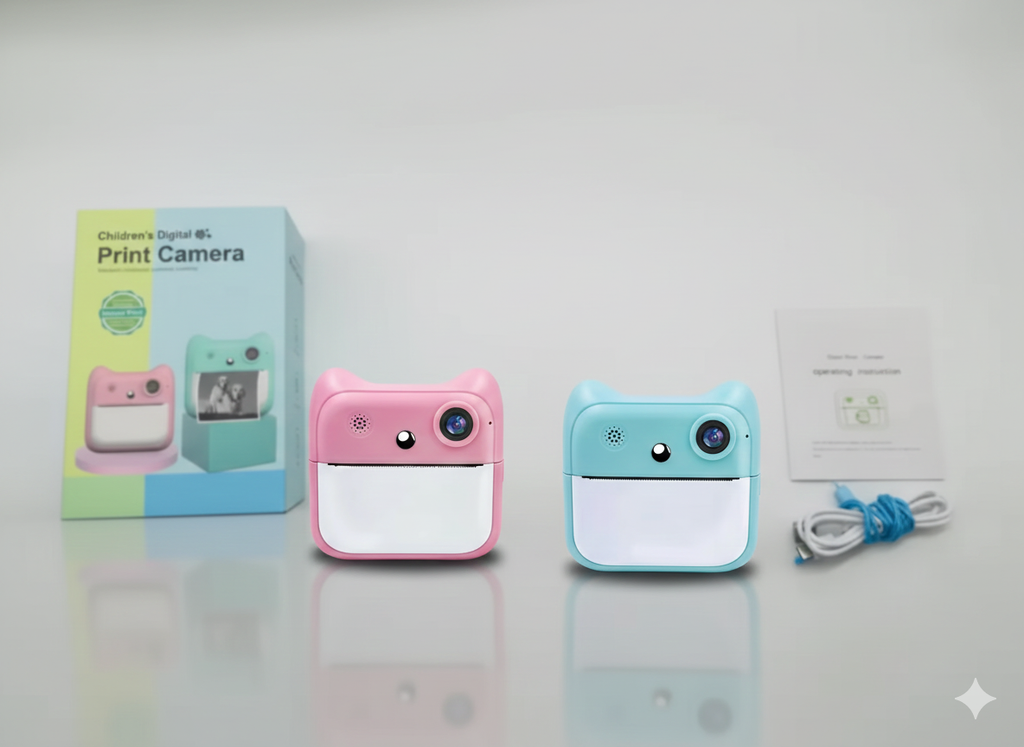 2025 HD Mini Print Camera Children's Thermal Print Digital Camera Black and White Print Camera Suitable for Children