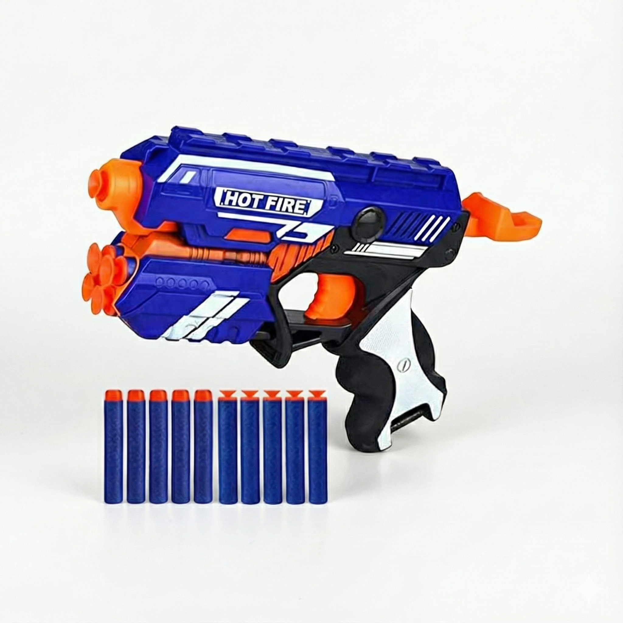 Blaze Storm Manual Soft Bullet Gun – 10 Foam Darts