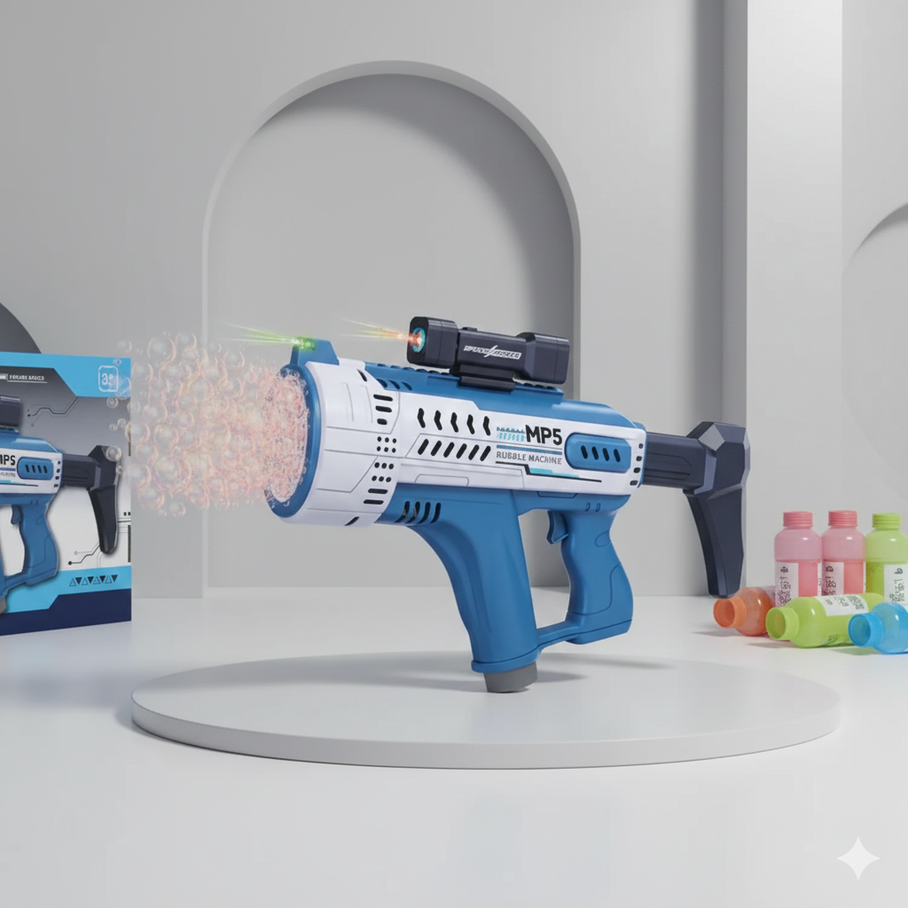 57-Hole Automatic Bubble Gun with Water Absorption
