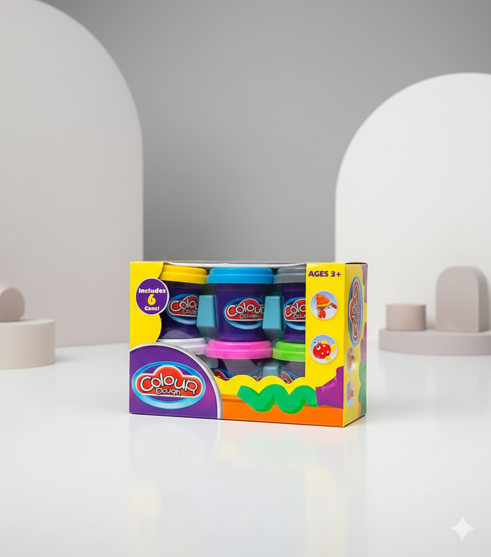 Colour Dough, 6 Pieces - Multicolour