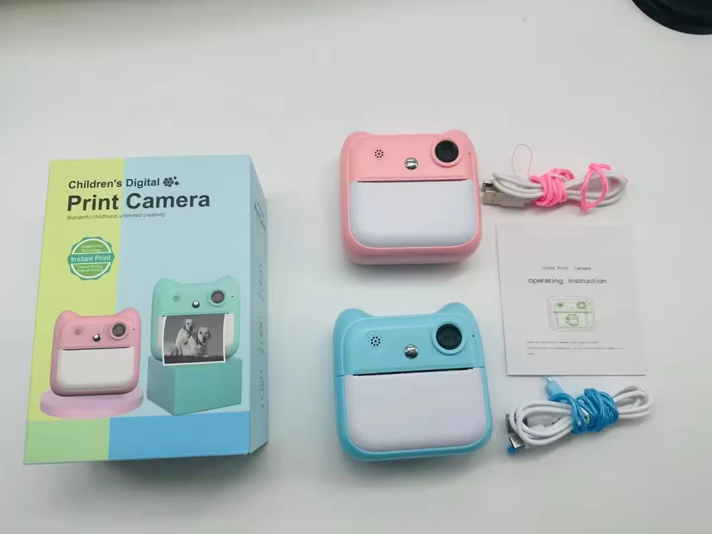 2025 HD Mini Print Camera Children's Thermal Print Digital Camera Black and White Print Camera Suitable for Children