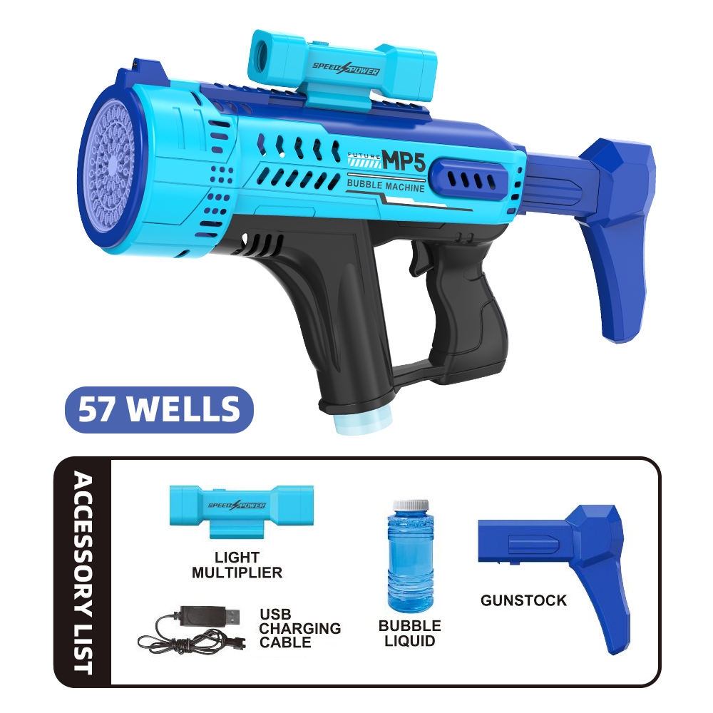 Electric Bubble Gun Automatic Water Absorption Gatling Bazooka Bubble Machine Spray Bubbles Launcher Summer Toys Kid