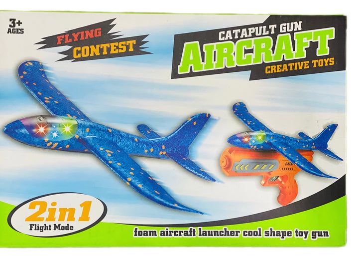 2-in-1 Airplane Launcher Toy Gun For Kids