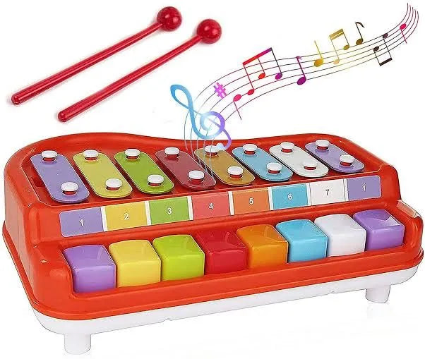 8-Key Kids Xylophone Musical Toy – 2 Colors Mix (Touch Box)