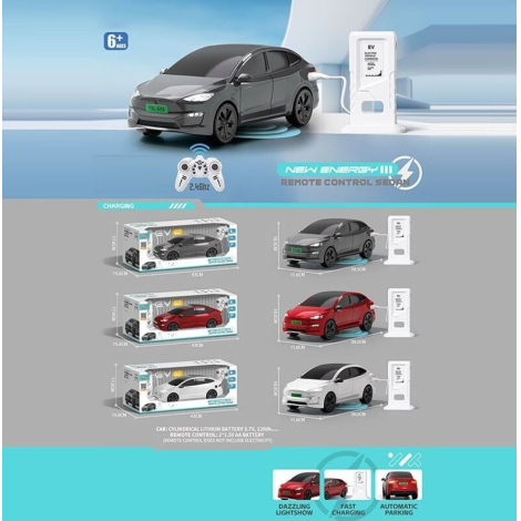 2.4GHz Remote Control Car with Light & Music, USB Rechargeable – 3 Colours